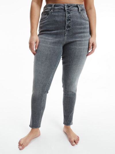 Calvin Klein Ruhák HU061327 | Calvin Klein Plus Size High Rise Skinny Női Farmernadrág Szürke